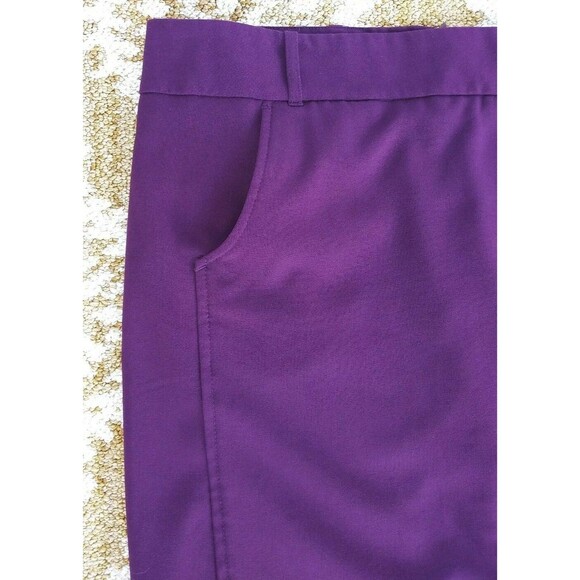 Vintage Mini Pencil Skirt Women 10 Purple Stretch Pocket Academia Grunge Preppy - Picture 5 of 9
